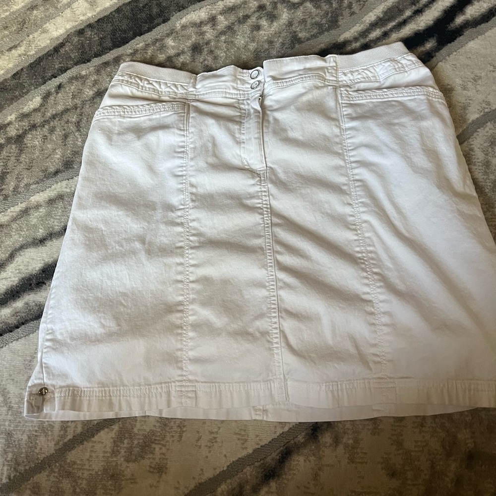 JUST REDUCED Karen Scott White A-line Mini Skirt Casual Resort Wear
